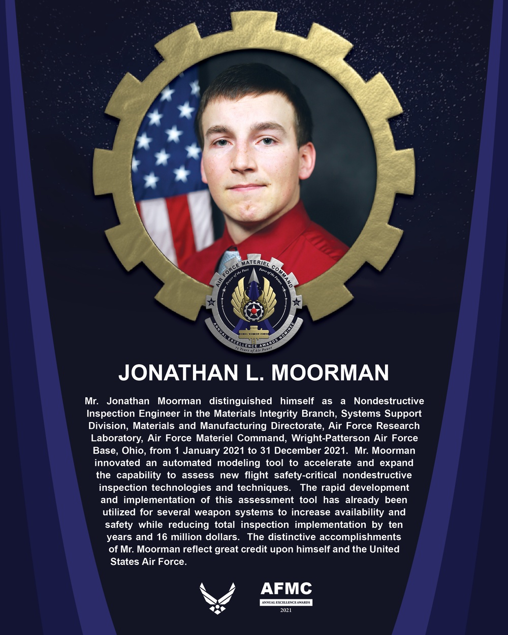 AEA Civilian Category I of the Year Nominee - Jonathan L. Moorman