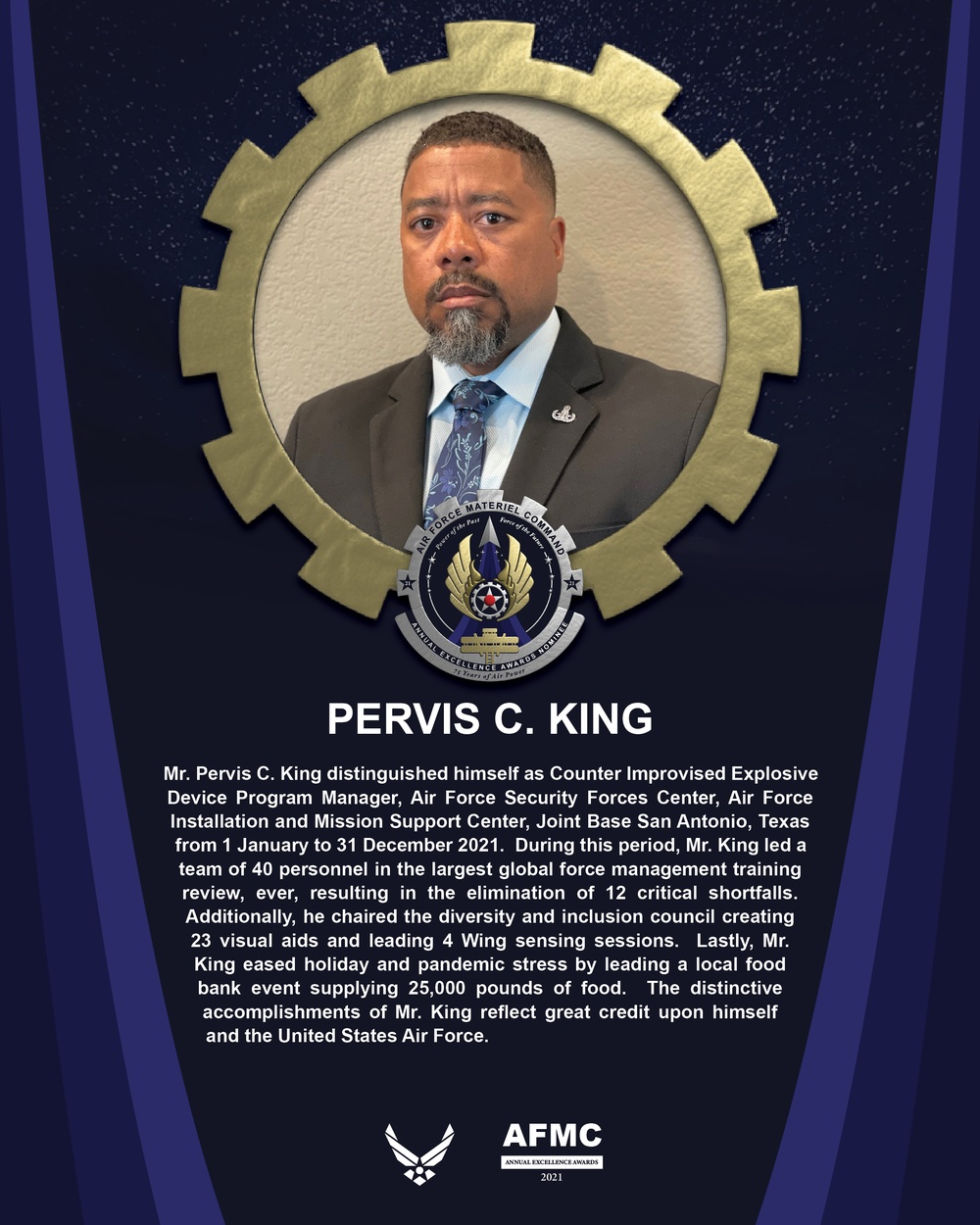 AEA Civilian Category II of the Year Nominee - Pervis C. King