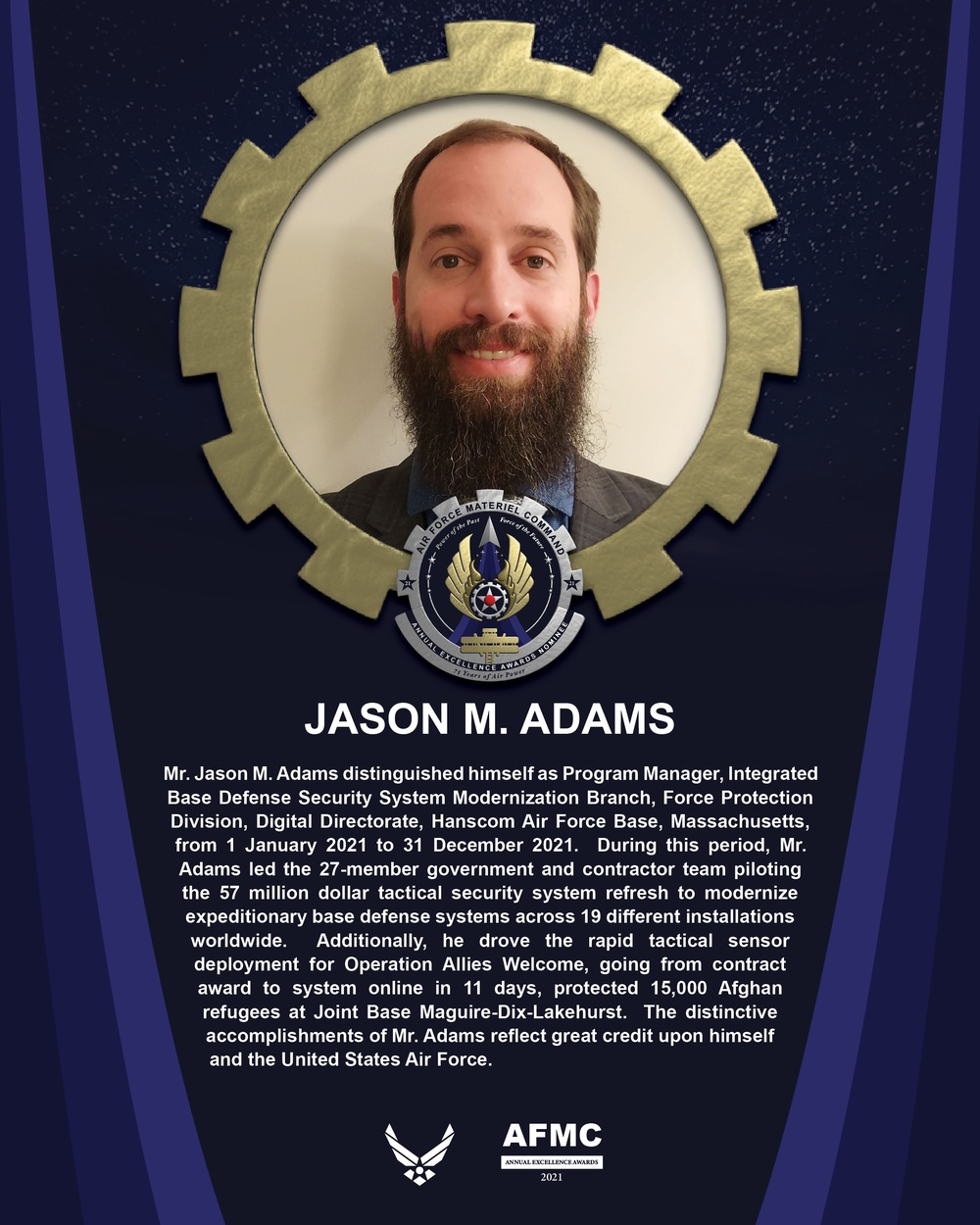 AEA Civilian Category II of the Year Nominee - Jason M. Adams