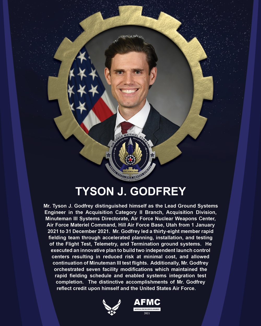 AEA Civilian Category II of the Year Nominee - Tyson J. Godfrey