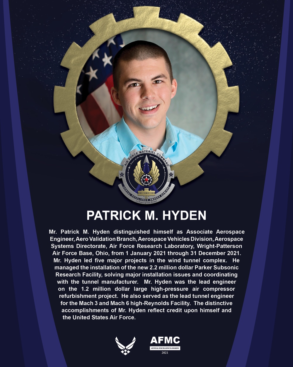 AEA Civilian Category II of the Year Nominee - Patrick M. Hyden