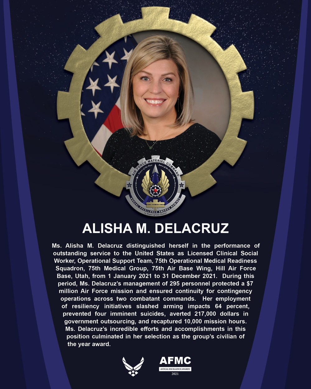 AEA Civilian Category II of the Year Nominee - Alisha M. Delacruz