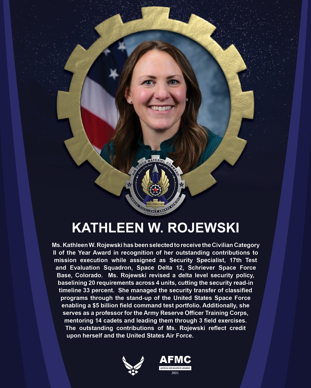 AEA Civilian Category II of the Year Nominee - Kathleen W. Rojewski