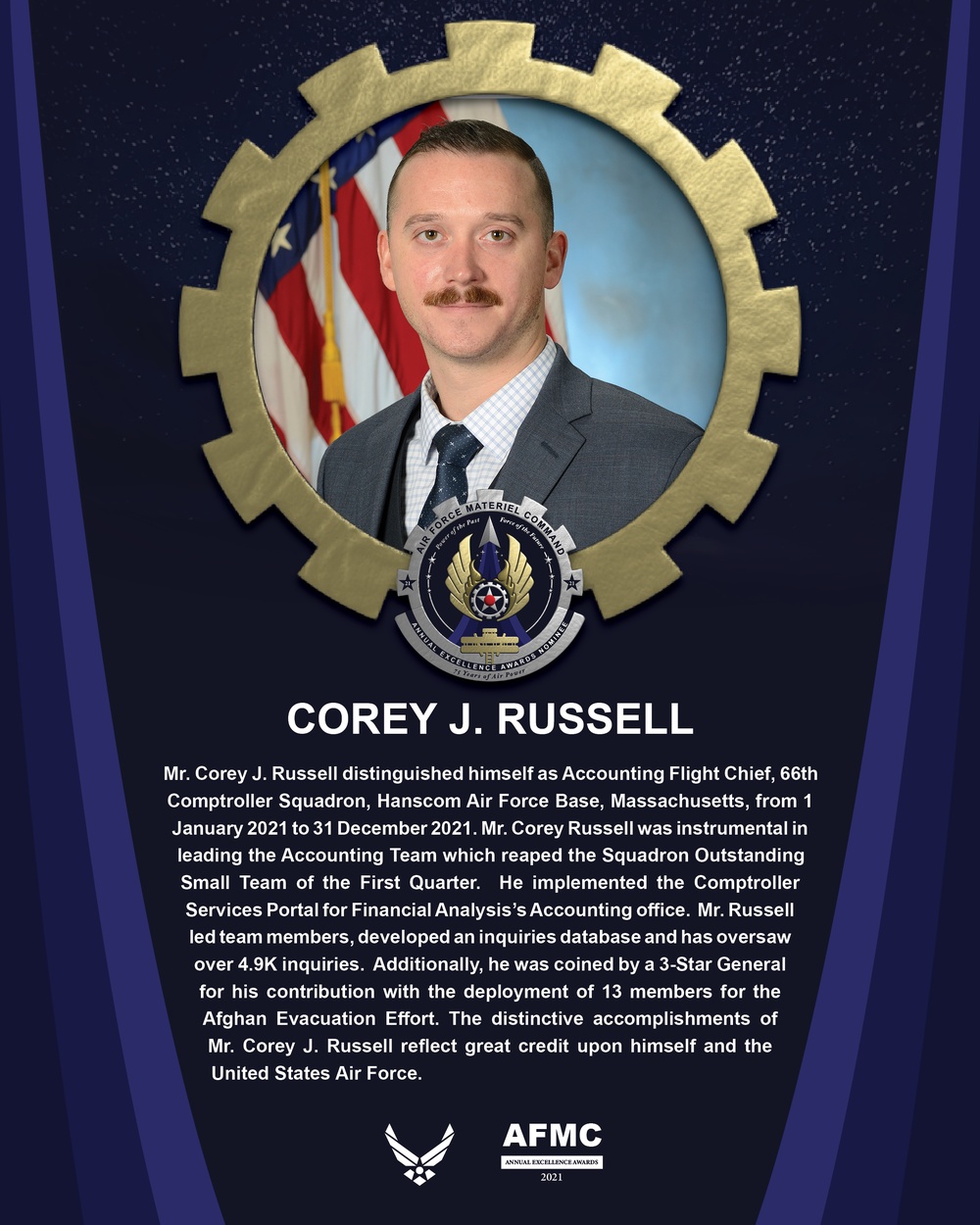 AEA Civilian Category III of the Year Nominee - Corey J. Russell