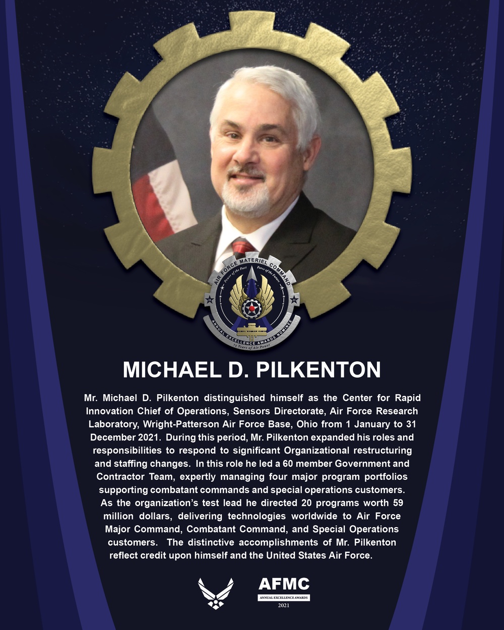 AEA Civilian Category III of the Year Nominee - Michael D. Pilkenton