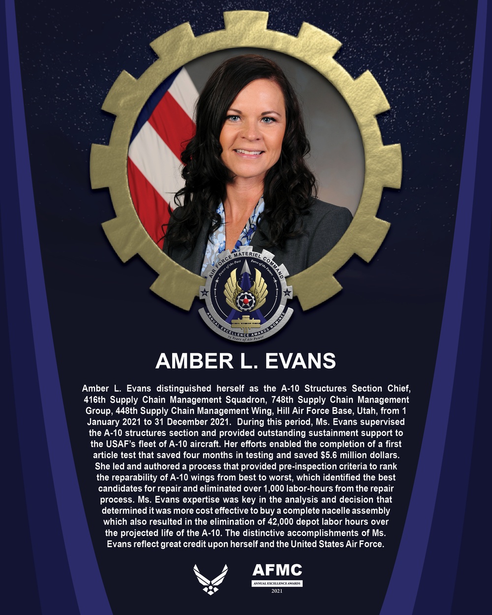 AEA Civilian Category III of the Year Nominee - Amber L. Evans