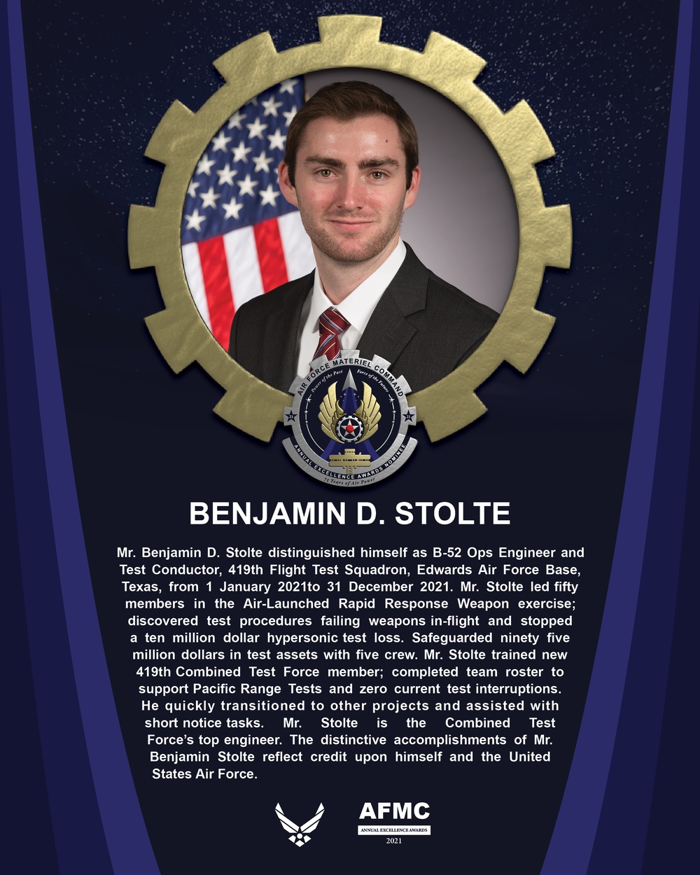 AEA Civilian Category III of the Year Nominee - Benjamin D. Stolte