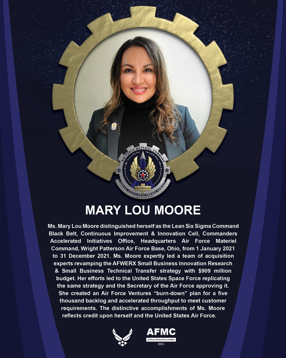 AEA Civilian Category III of the Year Nominee - Mary Lou Moore