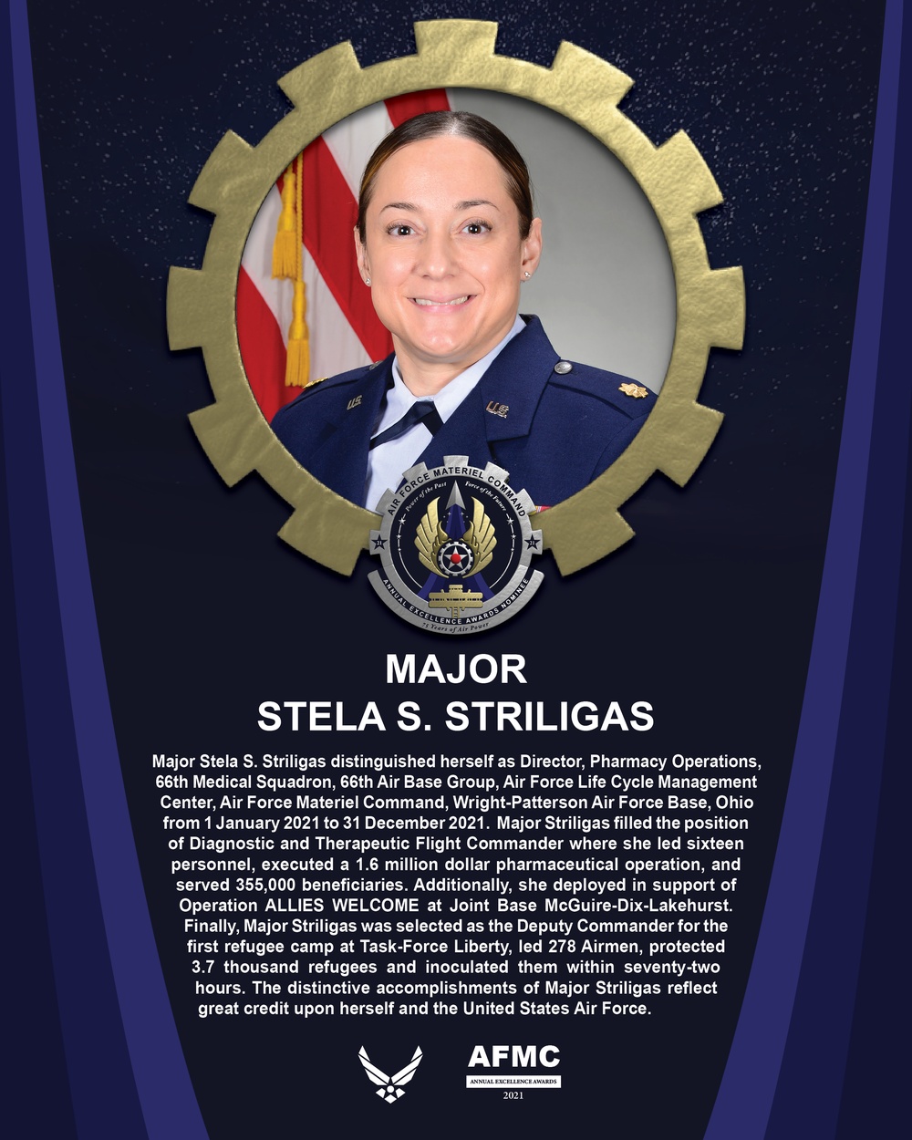 AEA Field Grade Officer of the Year Nominee - Major Stela S. Striligas