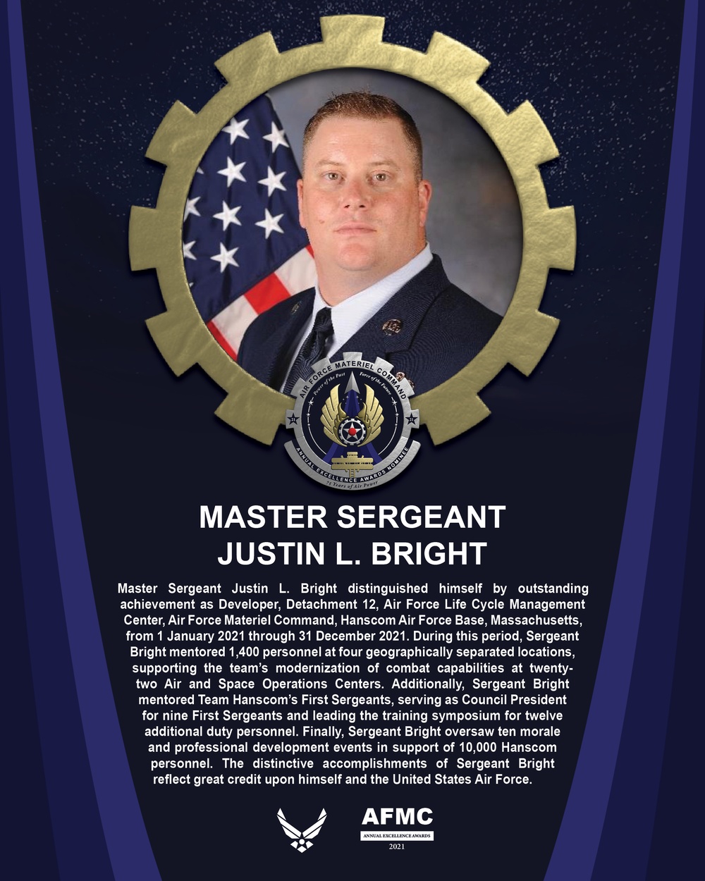 AEA First Sergeant of the Year Nominee - Master Sergeant Justin L Bright