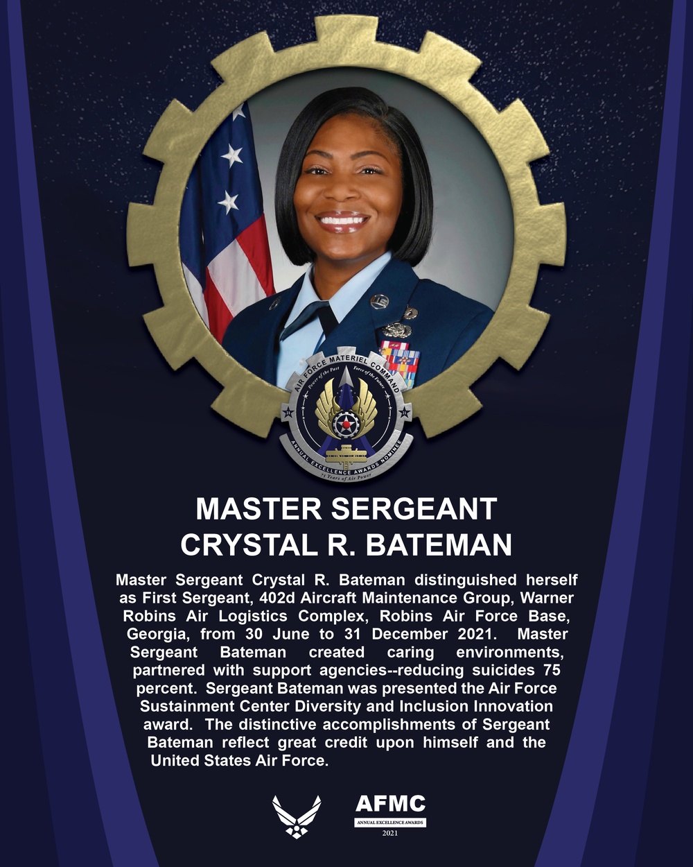 AEA First Sergeant of the Year Nominee - Master Sergeant Crystal R. Bateman