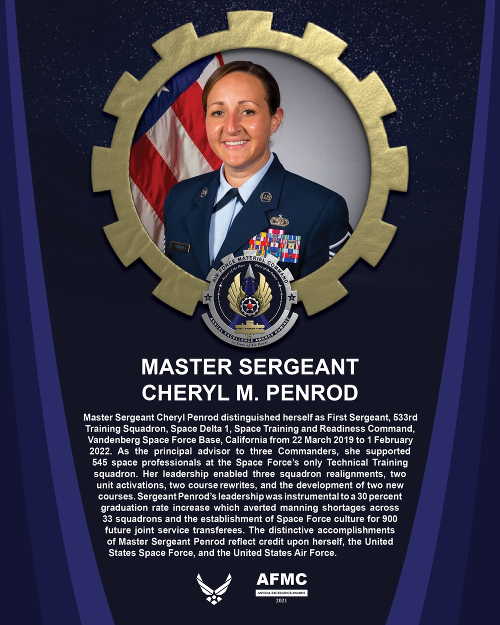 AEA First Sergeant of the Year Nominee - Master Sergeant Cheryl M. Penrod