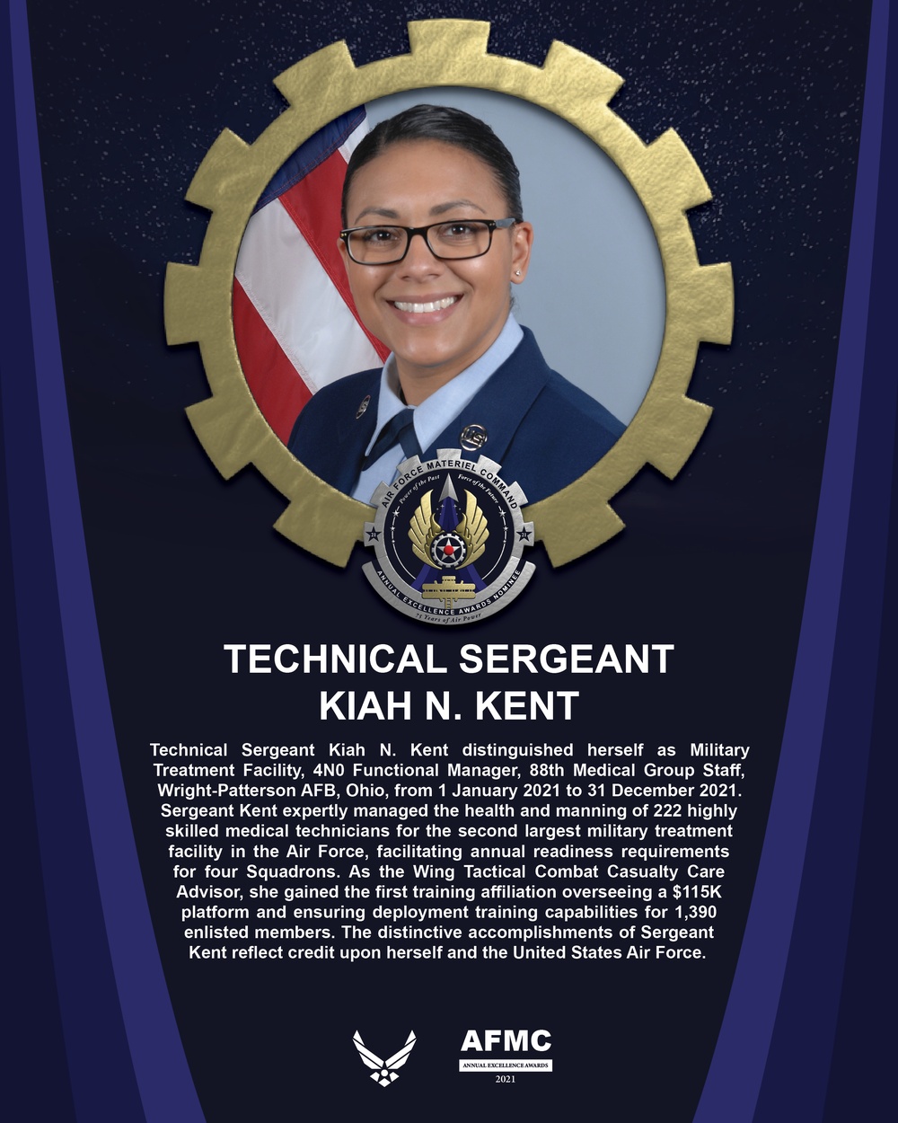 AEA Non-Commissioned Officer of the Year Nominee - Technical Sergeant Kiah N. Kent