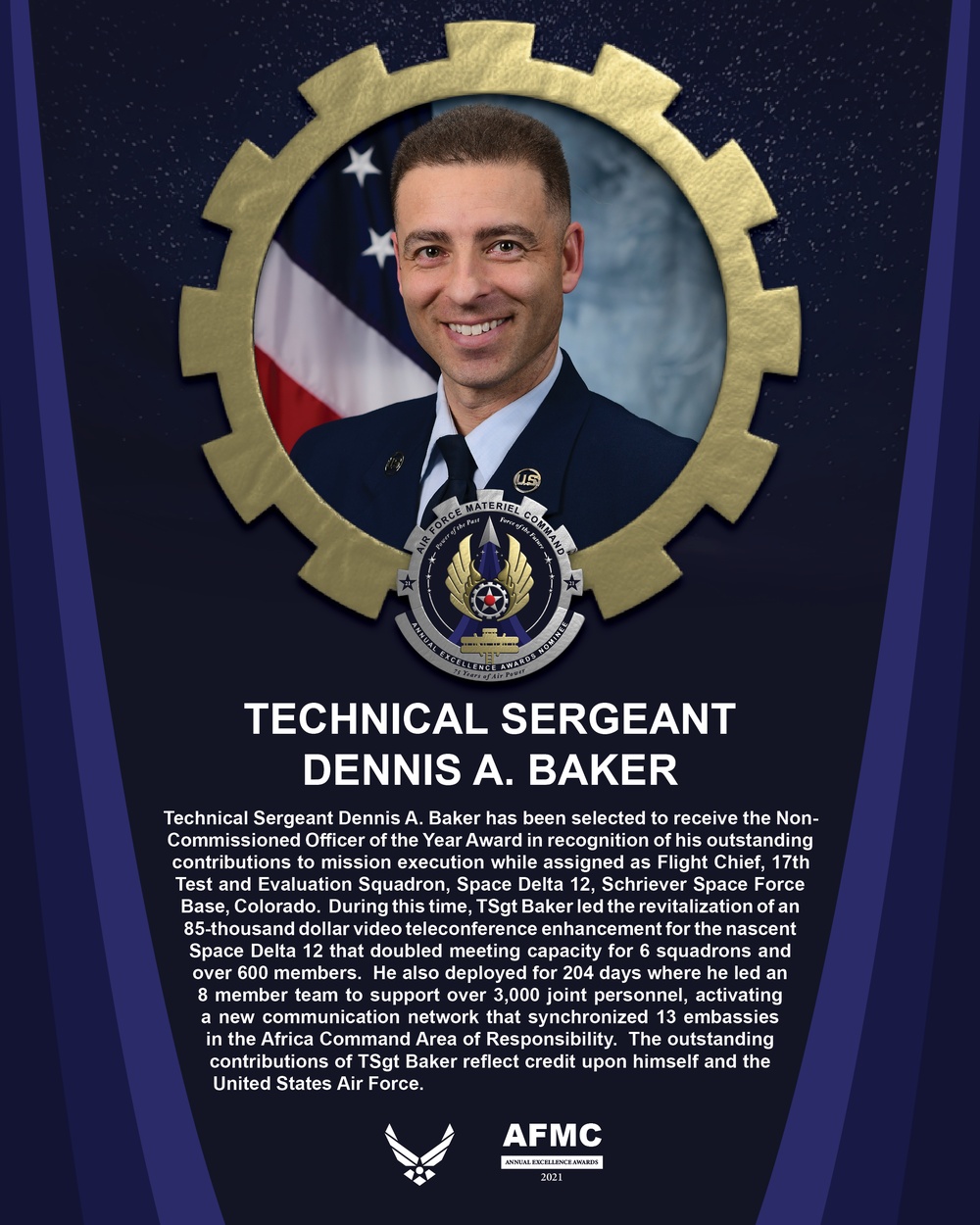 AEA Non-Commissioned Officer of the Year Nominee - Technical Sergeant Dennis A. Baker