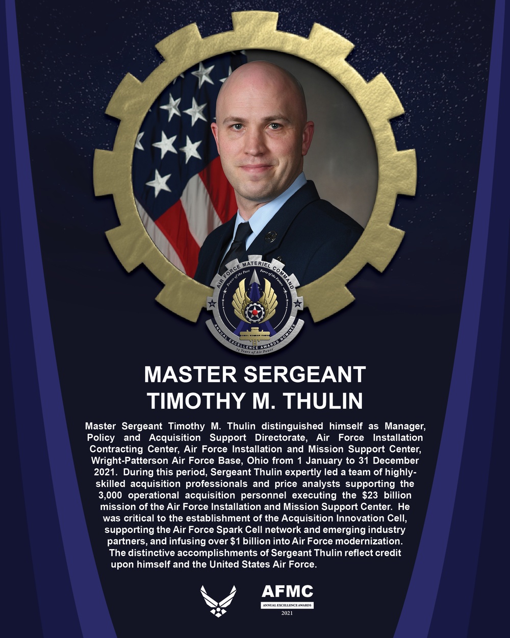 AEA Senior Non-Commissioned Officer of the Year Nominee - Master Sergeant Timothy M. Thulin