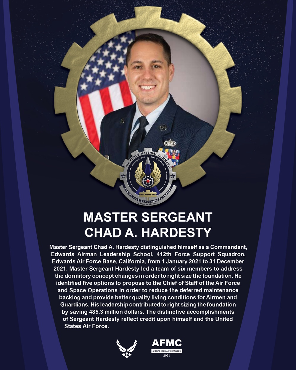 AEA Senior Non-Commissioned Officer of the Year Nominee - Master Sergeant Chad A. Hardesty