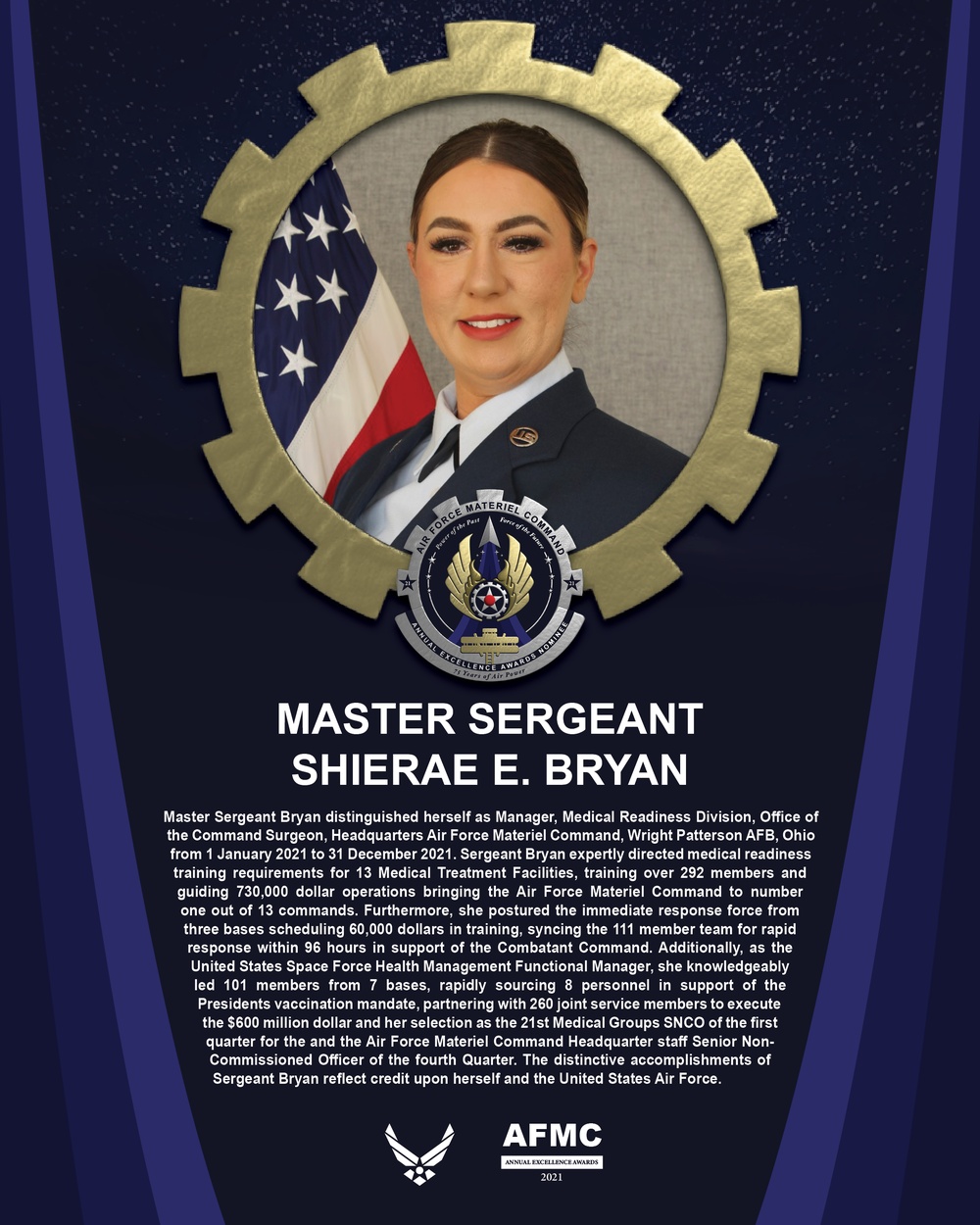 AEA Senior Non-Commissioned Officer of the Year Nominee - Master Sergeant Shierae E. Bryan