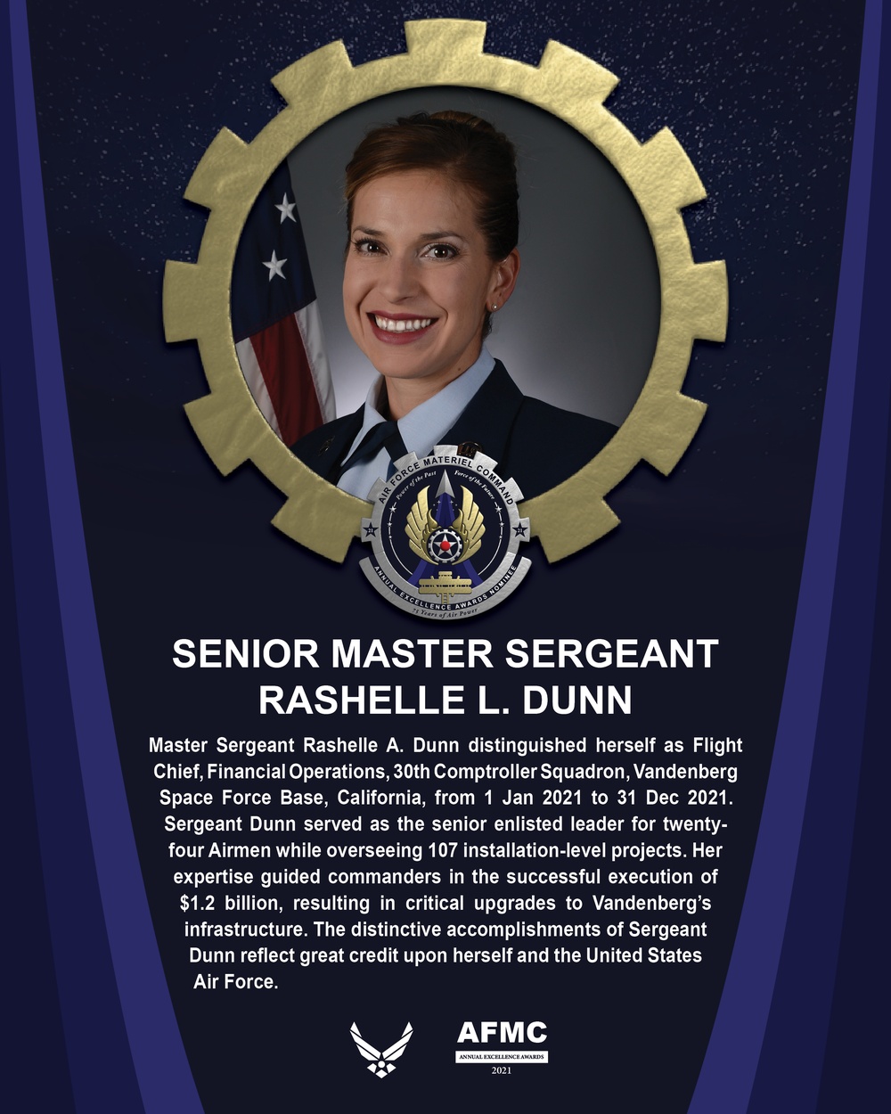 AEA Senior Non-Commissioned Officer of the Year Nominee - Master Sergeant Rashelle L. Dunn