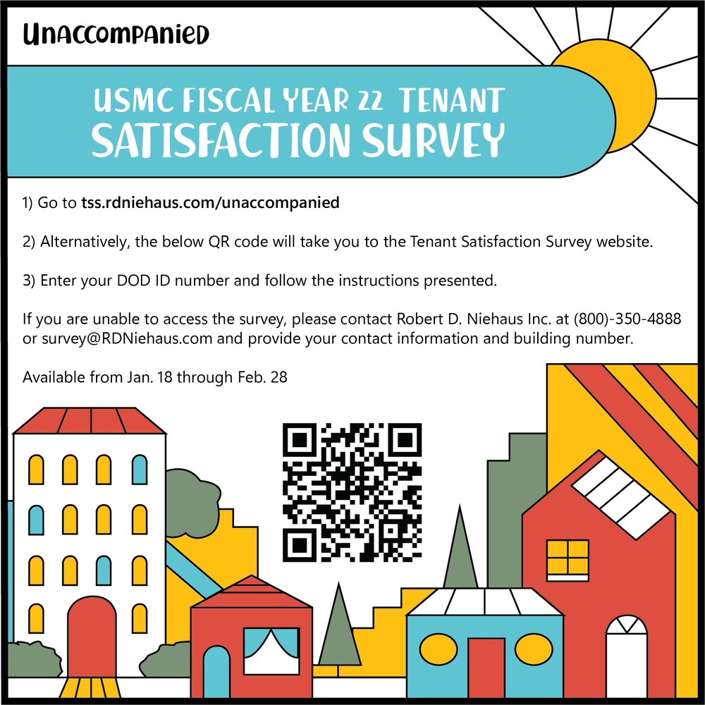 USMC fiscal year 22 tenant satisfaction survey