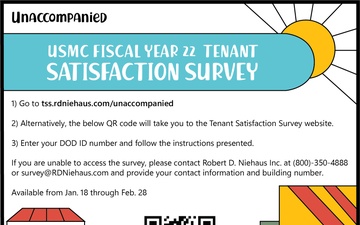 USMC fiscal year 22 tenant satisfaction survey