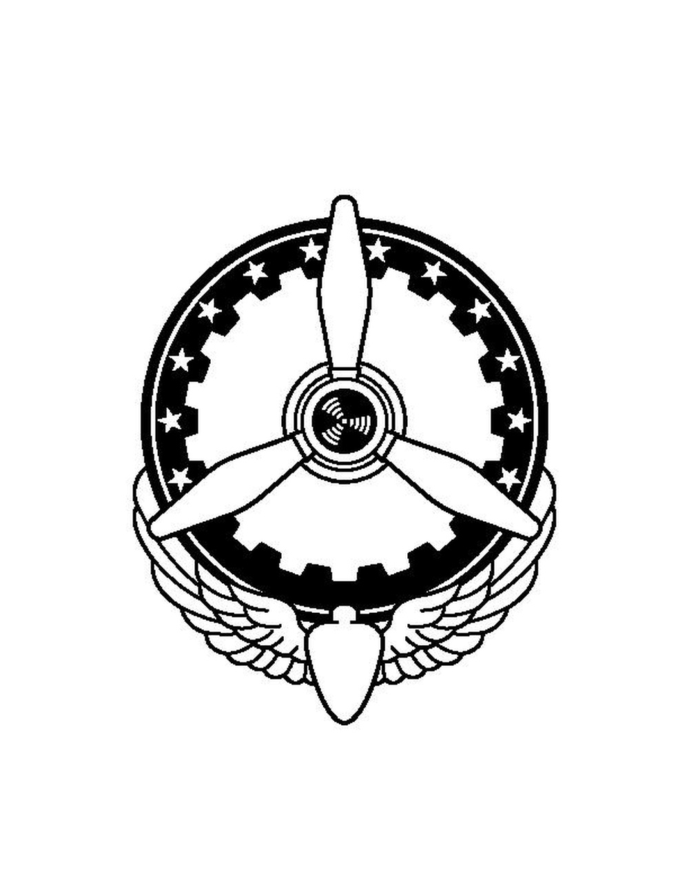 Air Service Command Logo (black and white)