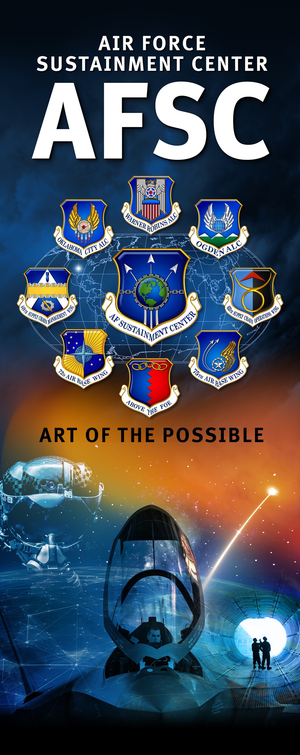 AFSC main pullup banner for Air Force Sustainment Center (AFSC) display