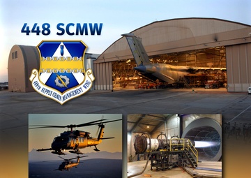 448 SCMW and 635 SCOW pullup banner for Air Force Sustainment Center (AFSC) display