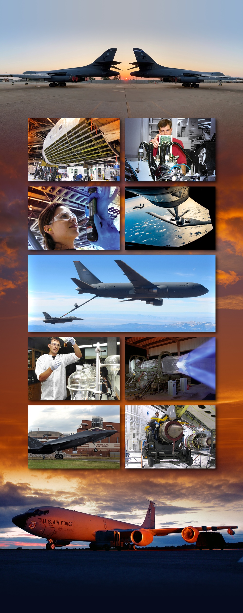 OC-ALC photo montage pullup banner for Air Force Sustainment Center (AFSC) display