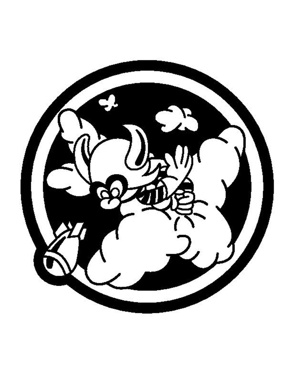 560th Bombardment Squadron heritage logo - black and white