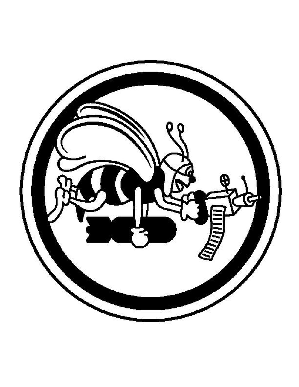 563rd Bombardment Squadron heritage logo - black and white