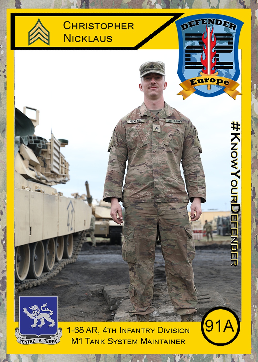 Know Your Defender - Sgt. Chrisopher Nicklaus