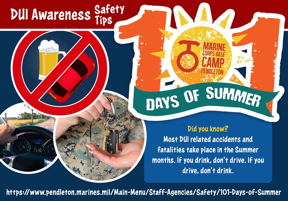 101 Days of Summer DUI Awareness Safety Tips