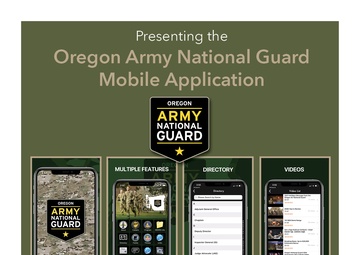 Oregon Army Guard Mobile App flyer