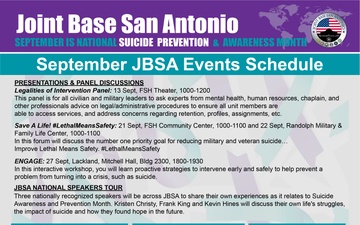 JBSA Suicide Prevention Calendar of Events