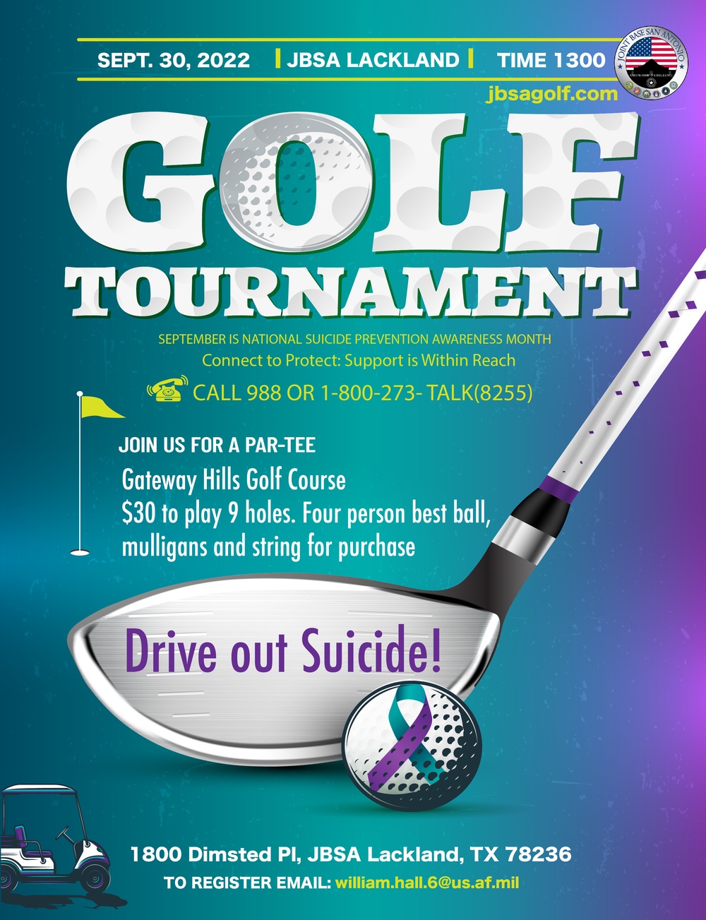 JBSA Suicide Prevention Awareness Month Golf Tournament