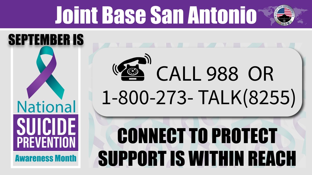 JBSA National Suicide Prevention Awareness Month social media graphic