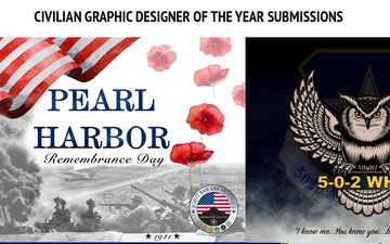 AETC Civilian Graphic designer of the year collage.