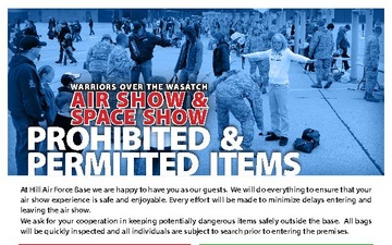 2022 Hill Air Show - Prohibited Items Flyer