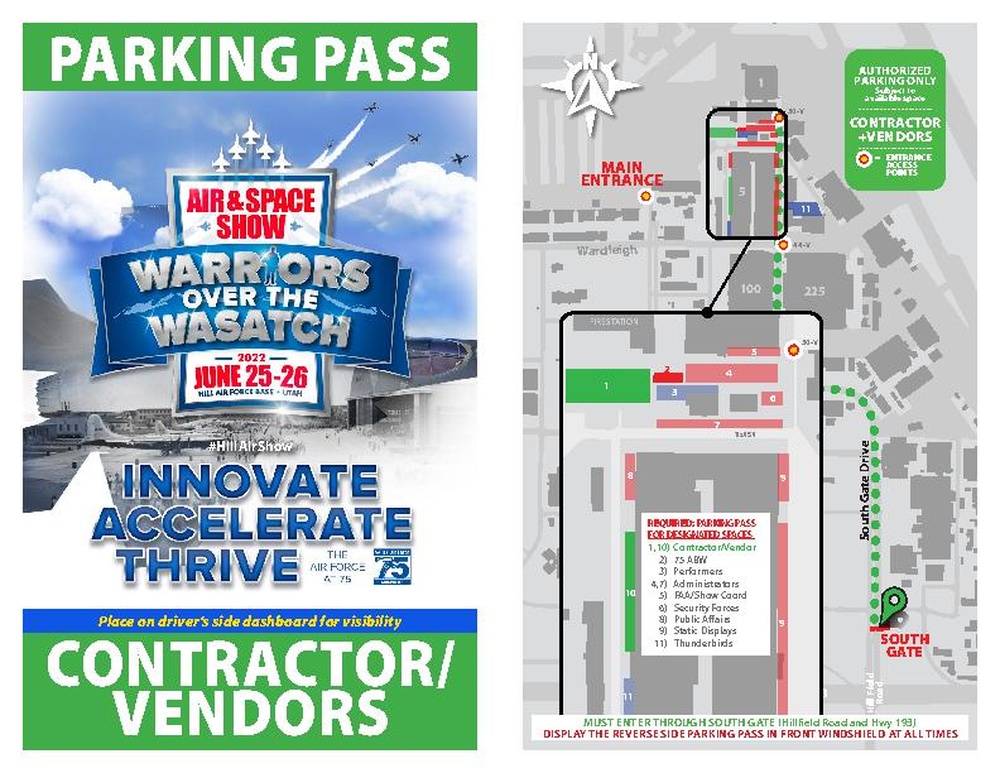 2022 Hill Air Show - Parking Passes and Maps