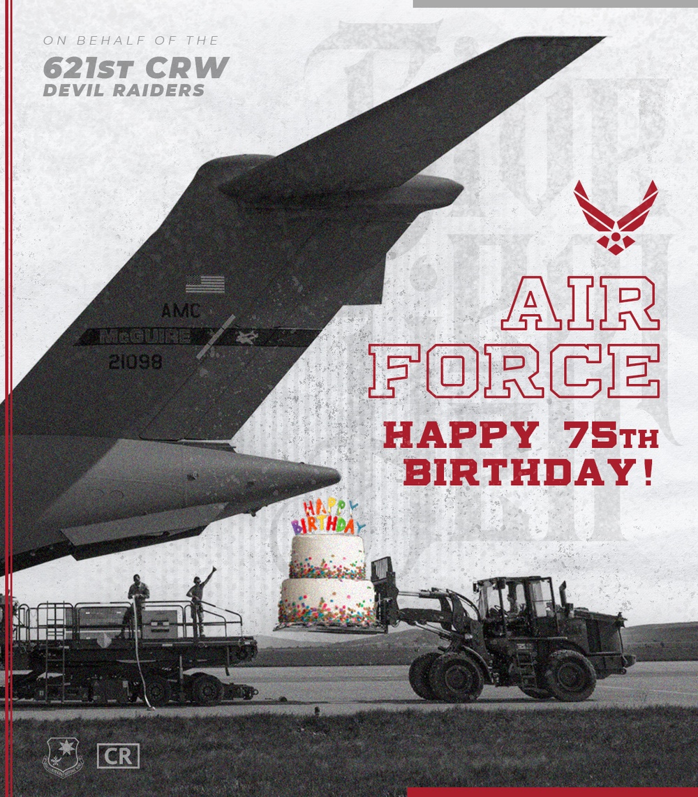 Air Force Birthday graphic from 621st Contingency Response Wing