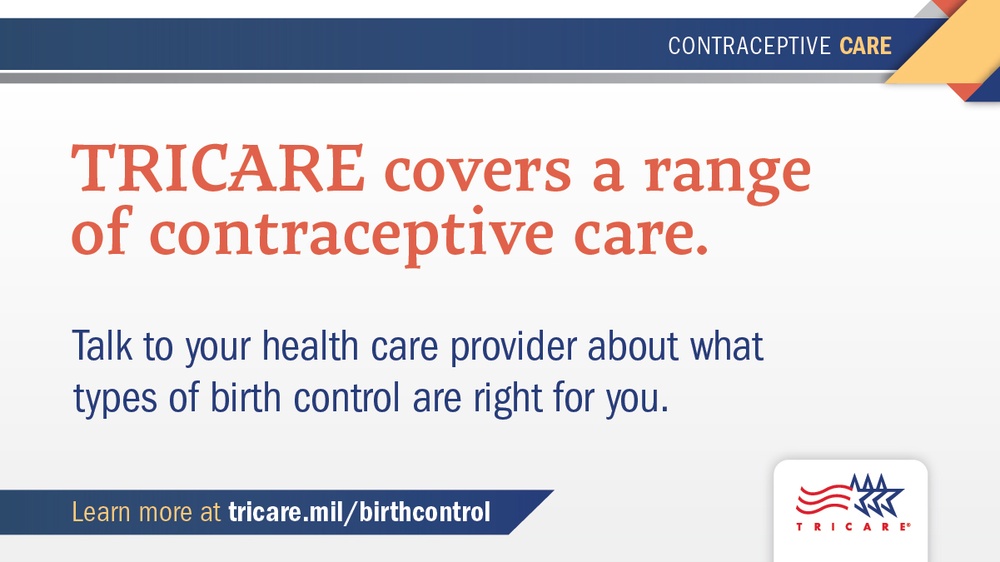 TRICARE covers a range of contraceptive care graphic