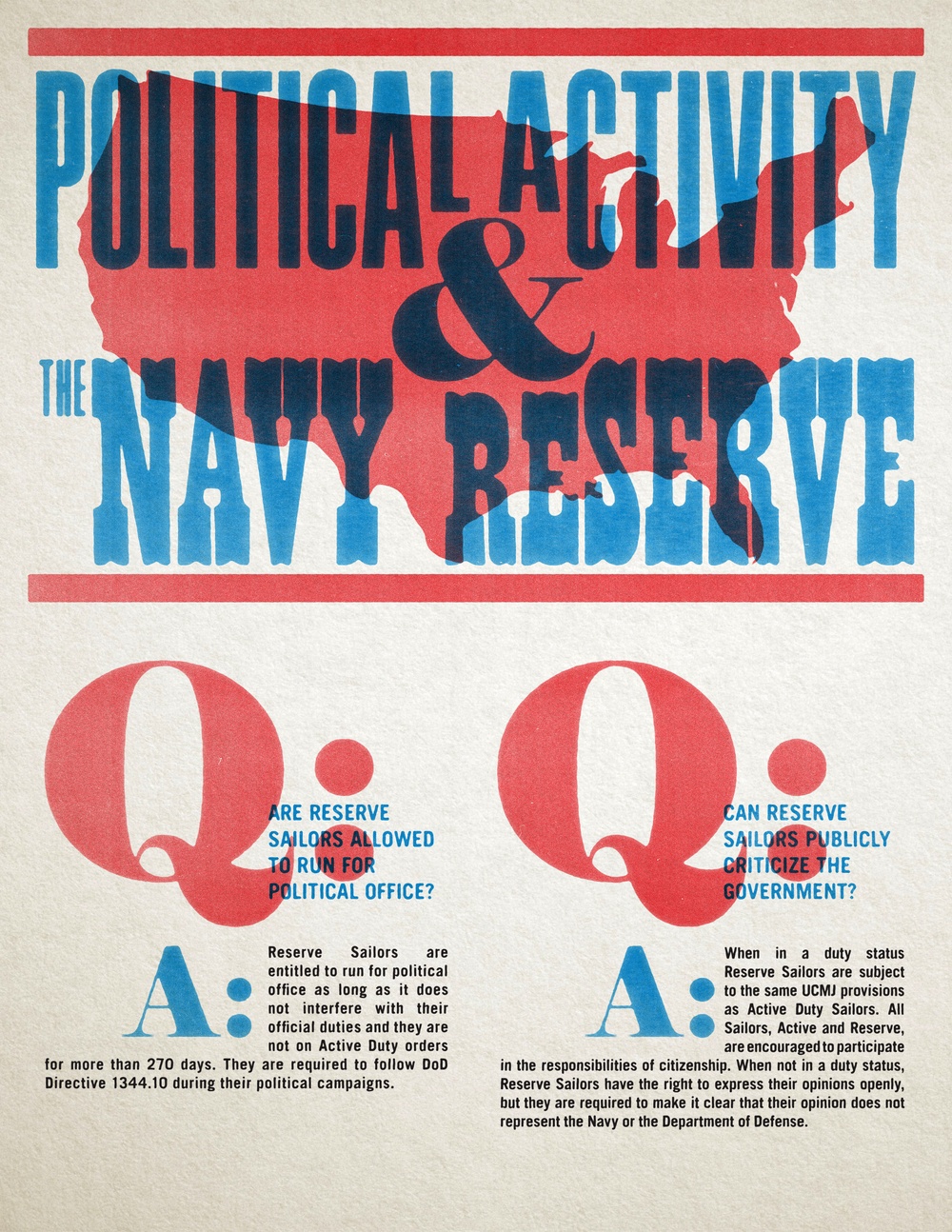 Political Activity &amp; the Navy Reserve