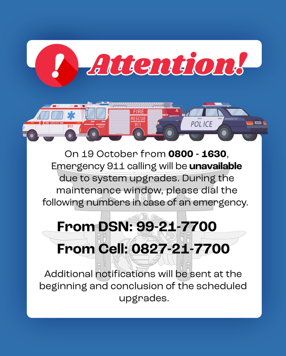 Emergency Services System Upgrade Graphic