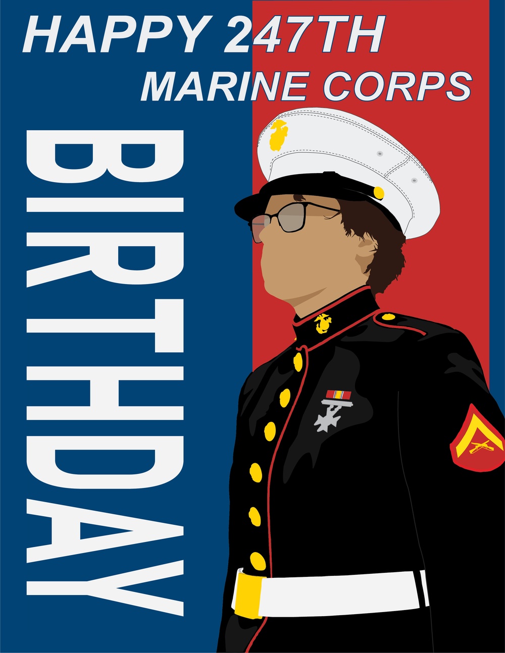 MCRD Parris Island USMC Birthday Graphic