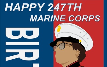 MCRD Parris Island USMC Birthday Graphic