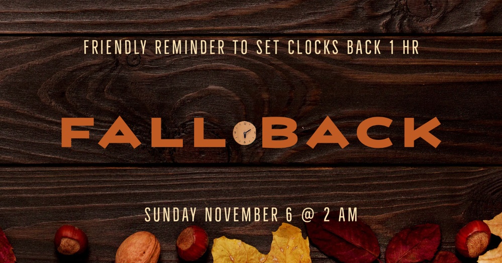 Fallback, end of daylight saving time