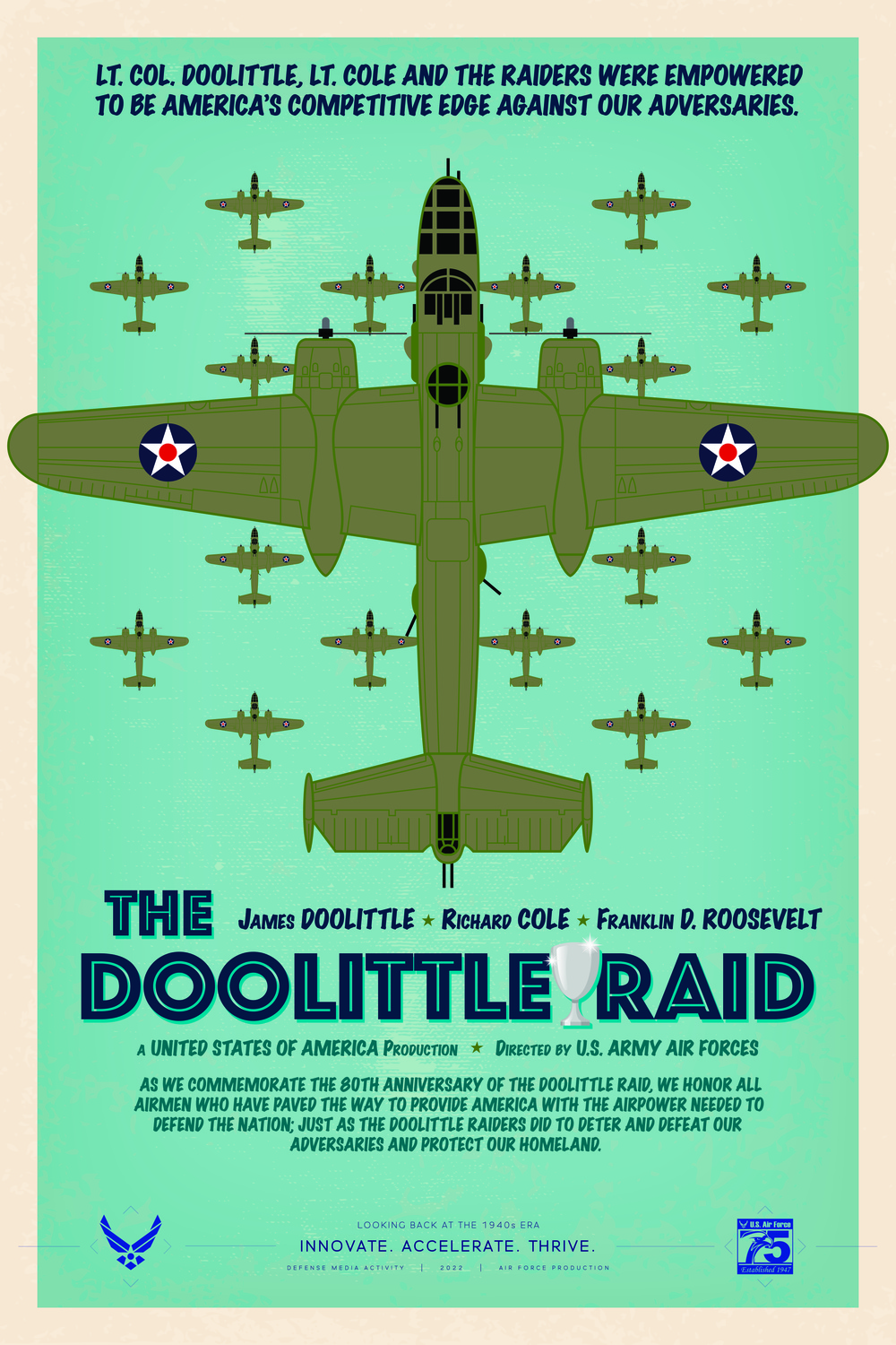 Air Force 75th Anniversary Commemorative Graphic - The Doolittle Raid