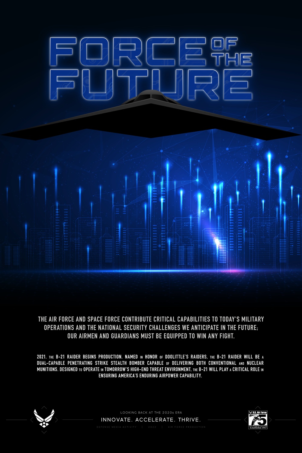 Air Force 75th Anniversary Commemorative Graphic - Force of the Future