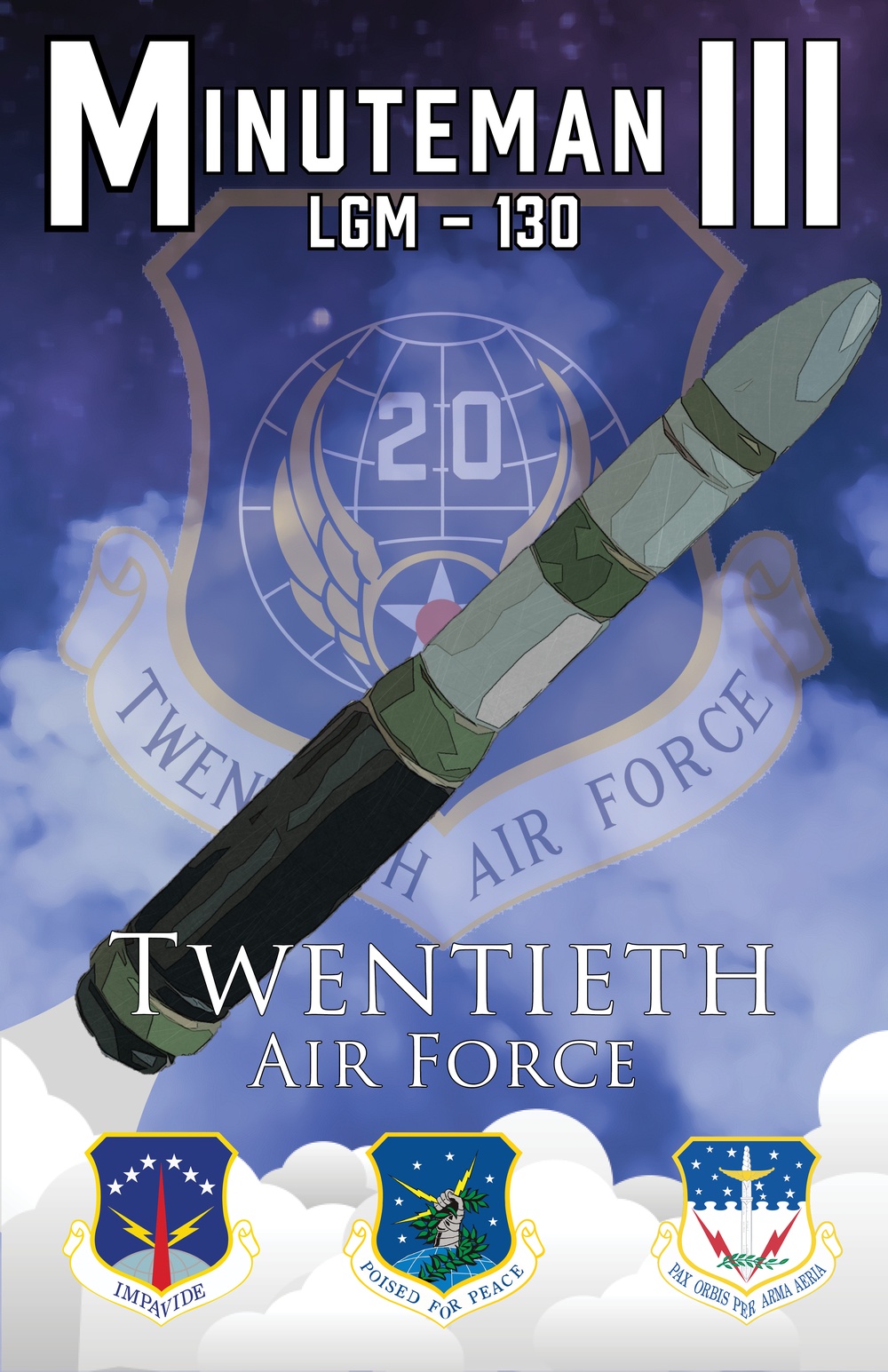 20th Air Force &amp; Minuteman III wings graphic