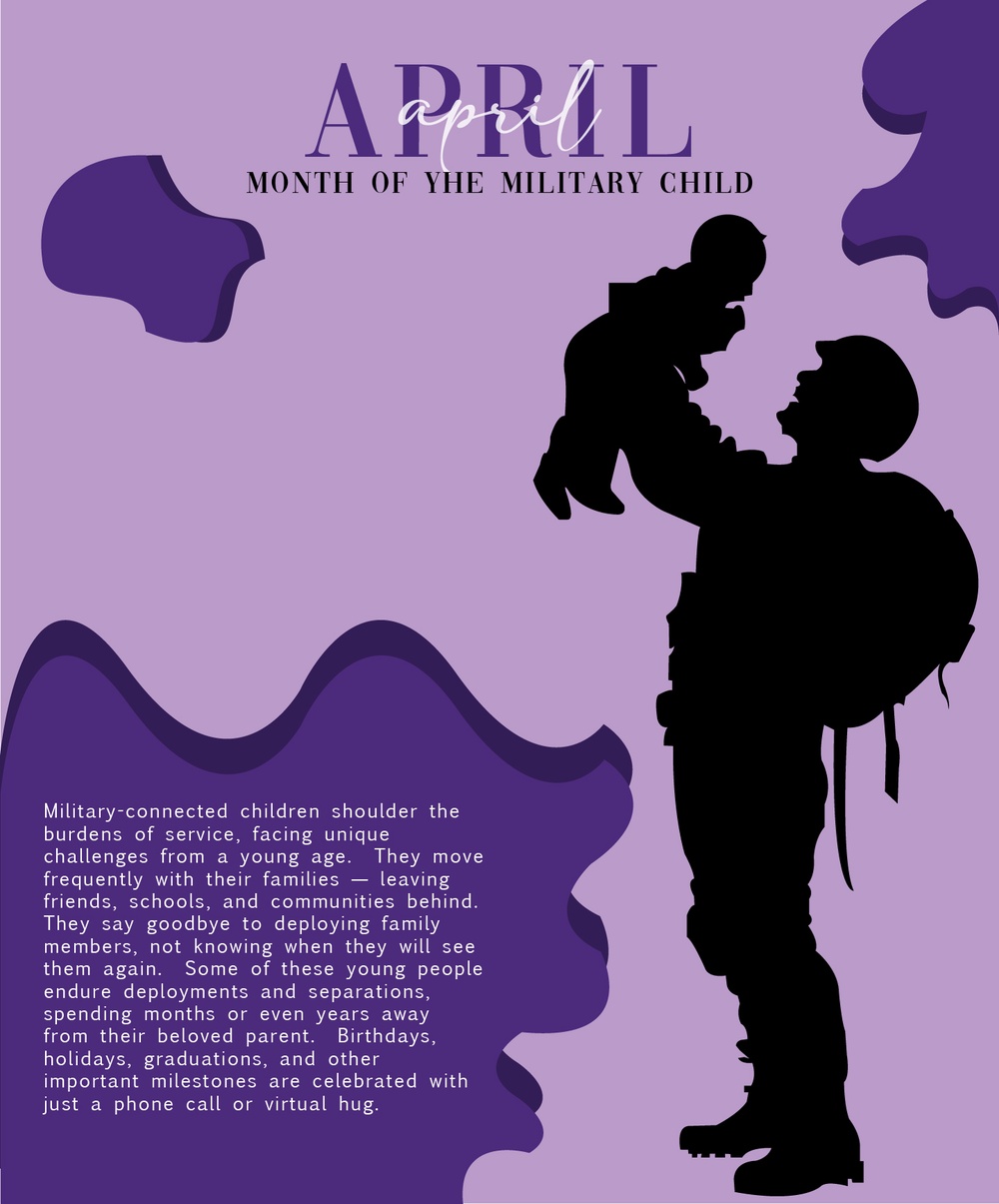 Month of the military child graphic